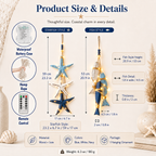 ⭐2026 HOT SALE🐟🌊Lighted Coastal Wooden Starfish & Fish Hanging Decor🏆