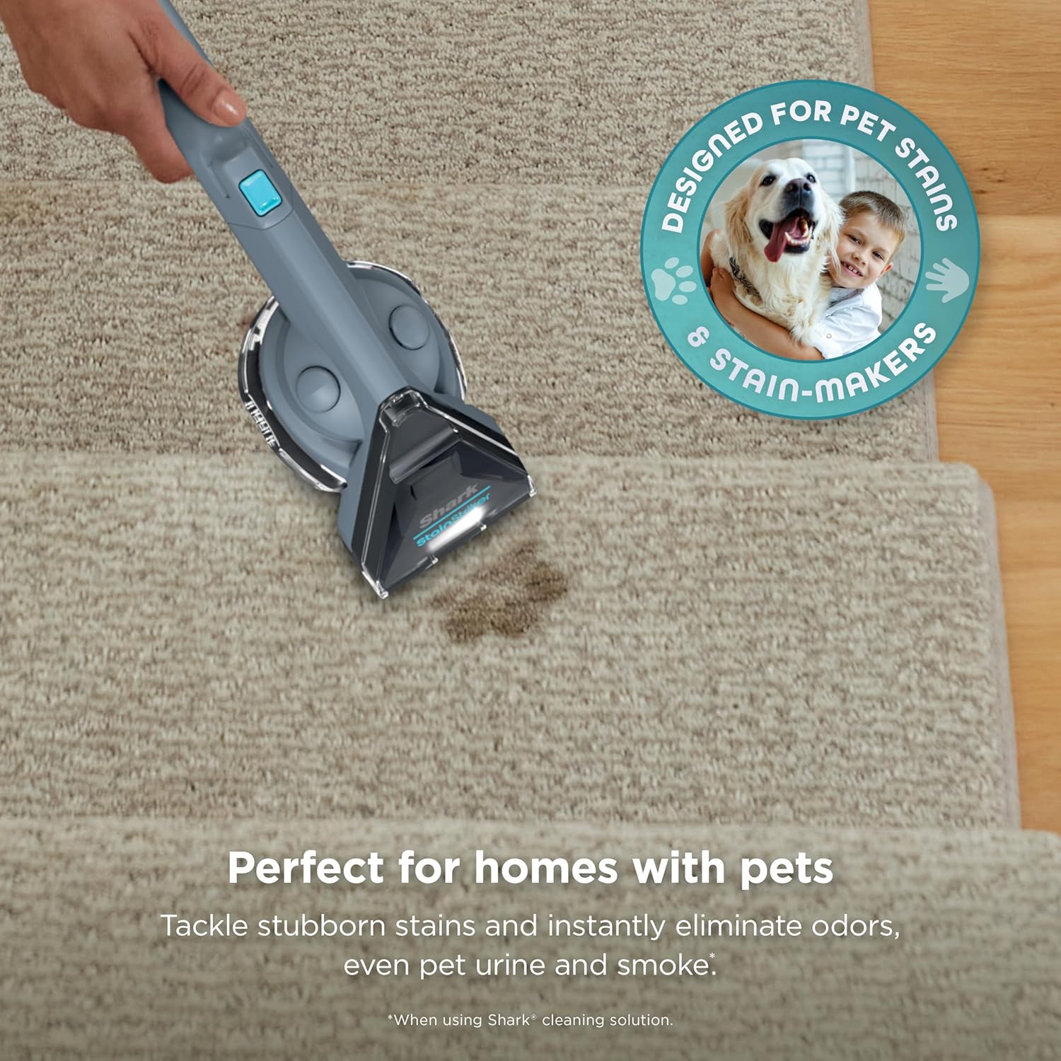 🌬️Portable Carpet, Upholstery & Area Rug Cleaner with Pet Mess Tool, Stain & Odor Remover, Perfect for Car Interiors, Includes 3 Cleaning Tools & Cleaning Solution, White🏆