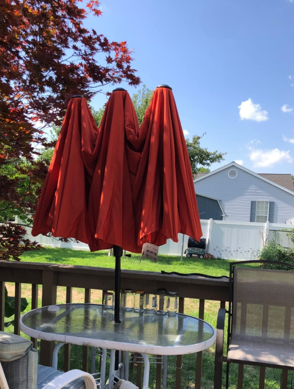 ⚡Clearance Sale🌞Oversized Outdoor Patio Umbrella with Crank Lift & LED Lights🏆