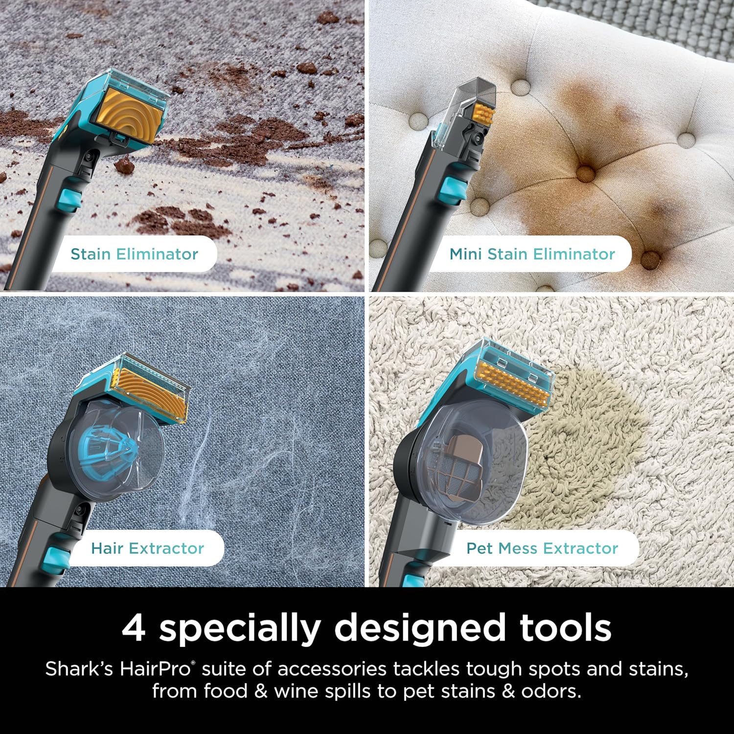 🌬️Portable Carpet, Upholstery & Area Rug Cleaner with Pet Mess Tool, Stain & Odor Remover, Perfect for Car Interiors, Includes 3 Cleaning Tools & Cleaning Solution, White🏆