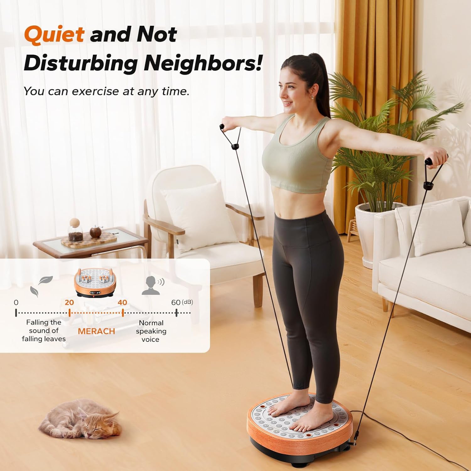 Vibration Plate Exercise Machine with Foot Massager, Office Vibrating Plate Exercise Machine for Weight Loss, 0-99 Levels Amplitude and Easy to Store, Acupressure Relieves Leg Fatigue🔥