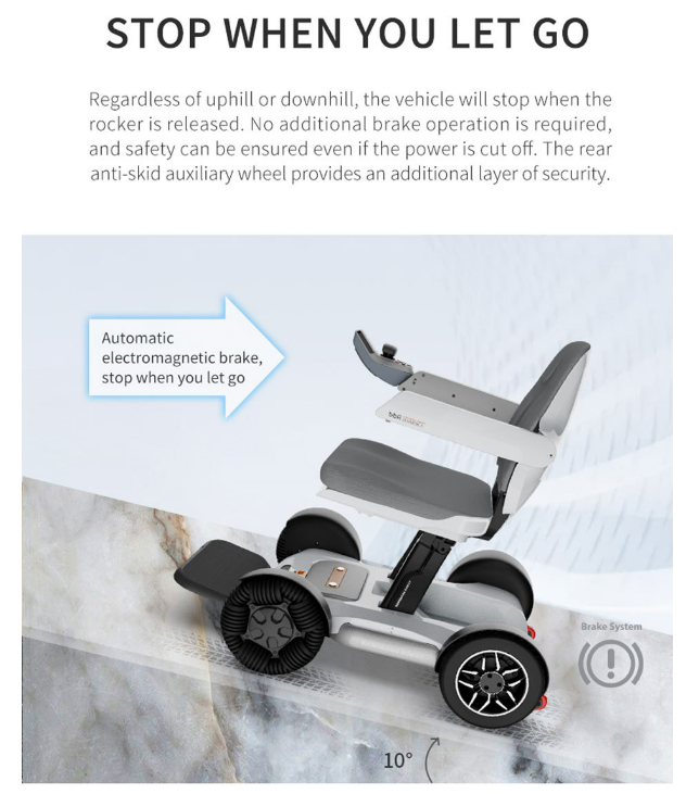Portable Power Wheelchair With Remote Memory Foam Cushion Foldable Adjustable Aluminium Electric Wheelchair🏆