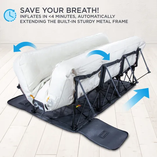 ⚡ Clearance sale🚀 Self-Inflating Air Mattress with Frame | Elevated Comfort Bed 🛏️🏆
