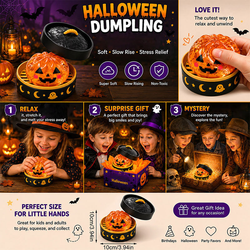 🎃 Halloween Dumpling Squeeze Squishy Toy🏆