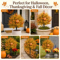 🎃Fall Pumpkin Floral Stake Artificial Topiary Tree🏆