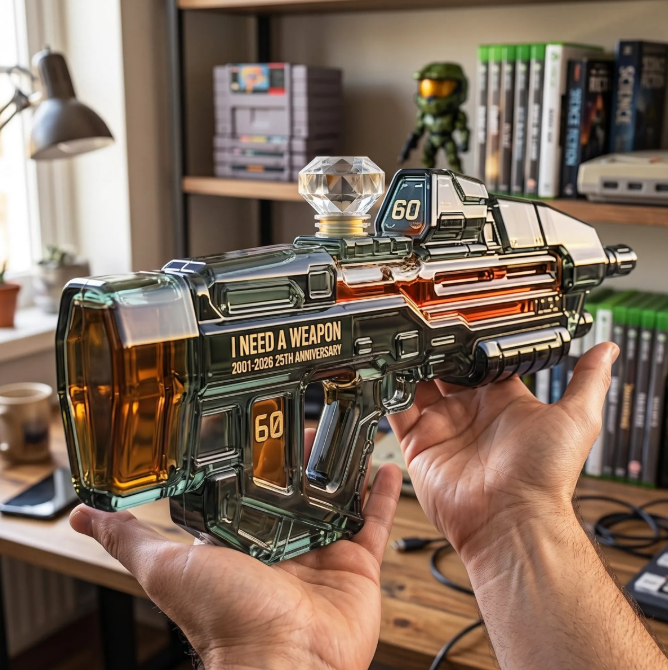 🔫NEW Halo I Need a Weapon 2001–2026 25th Anniversary Bottle🏆