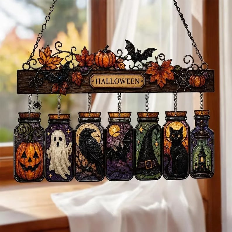 👻Halloween Jar Acrylic Suncatcher🎃🏆