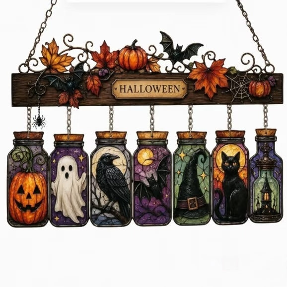 👻Halloween Jar Acrylic Suncatcher🎃🏆