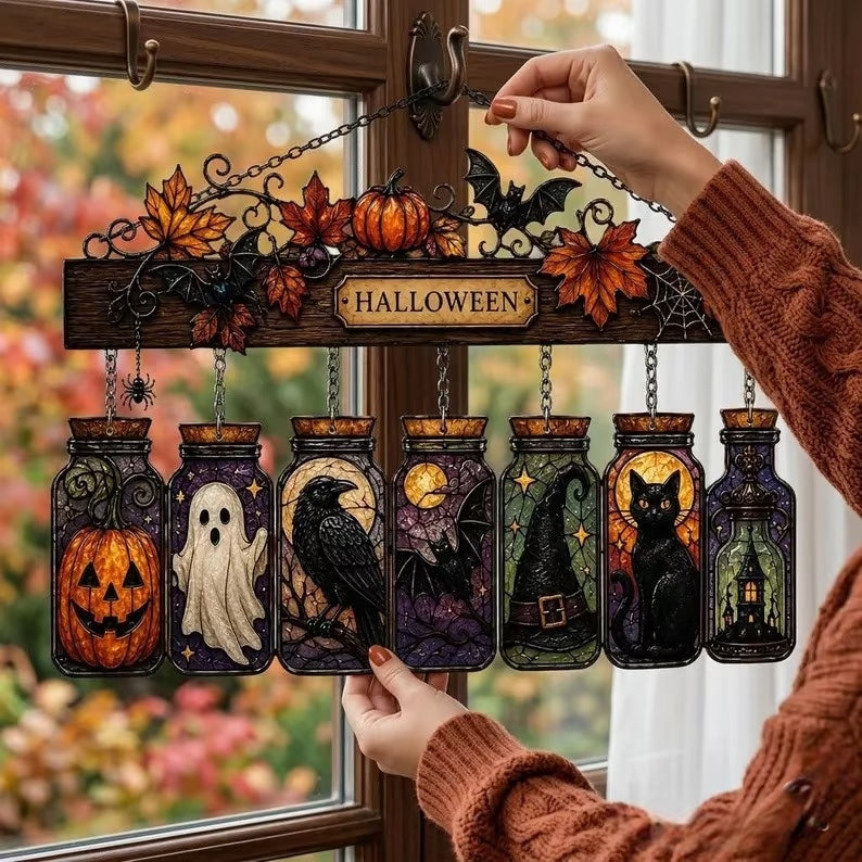 👻Halloween Jar Acrylic Suncatcher🎃🏆