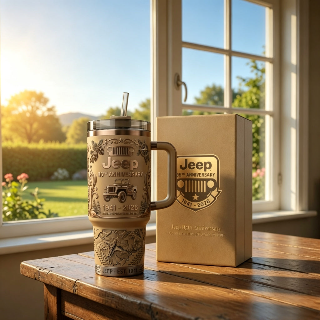 🚙HOT Jeep 85th Anniversary Commemorative Tumbler🏆