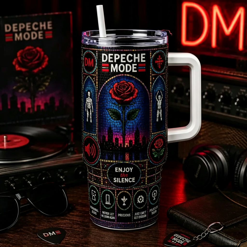 Depeche Mode Stained Glass Tumbler🌹🏆