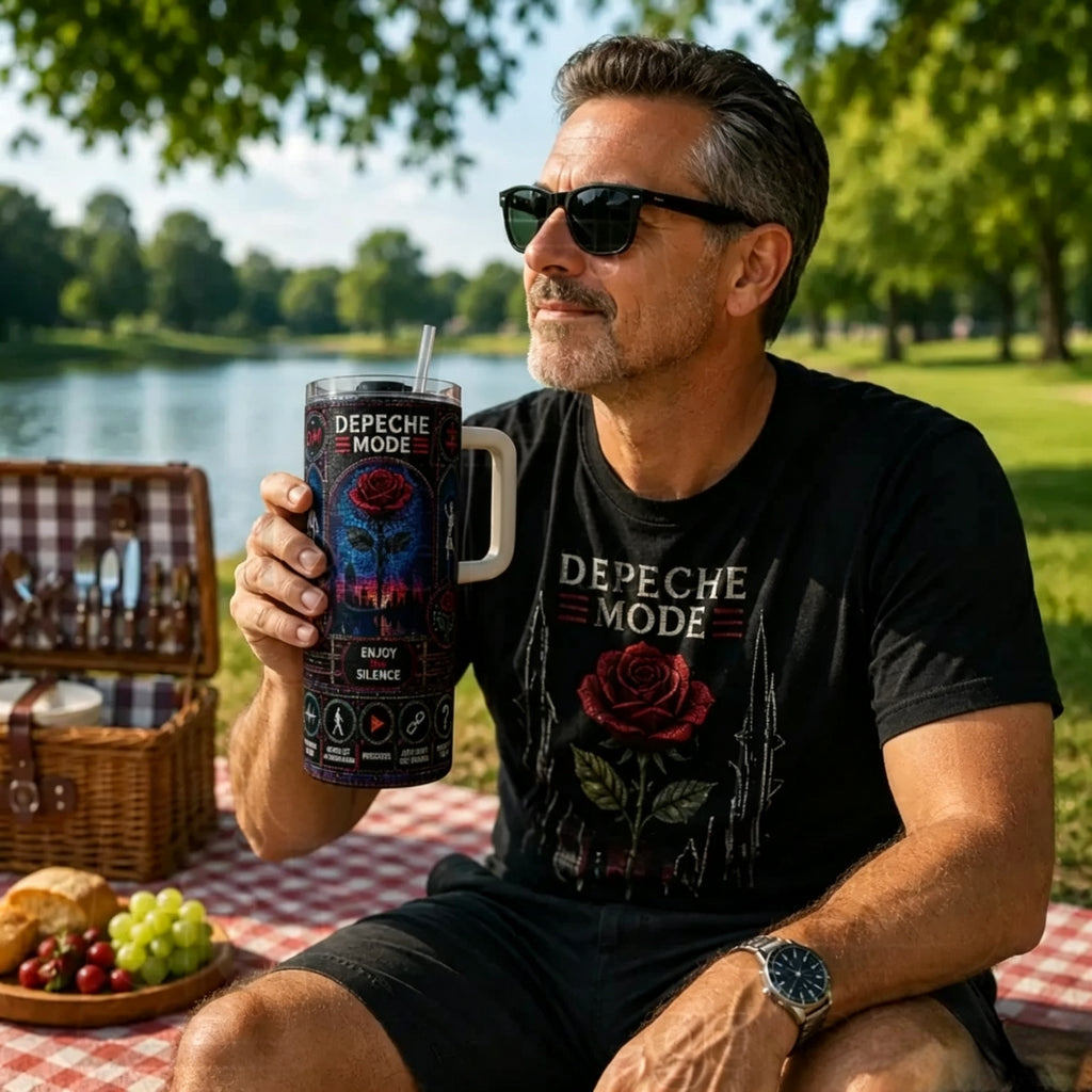 Depeche Mode Stained Glass Tumbler🌹🏆