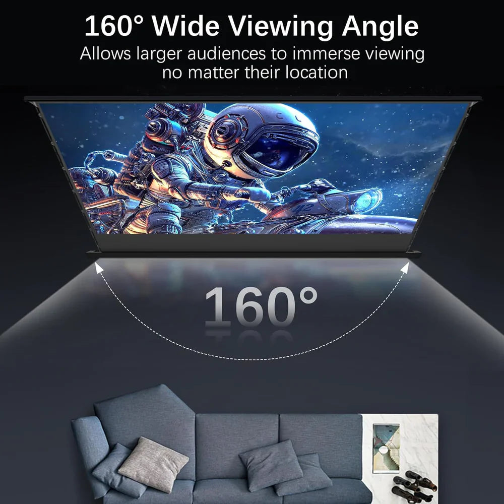 Projector Screen,Motorized Projector Screen 4K/8K Ultra HD Active (100 In/16:9)💋