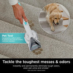 🌬️Portable Carpet, Upholstery & Area Rug Cleaner with Pet Mess Tool, Stain & Odor Remover, Perfect for Car Interiors, Includes 3 Cleaning Tools & Cleaning Solution, White🏆