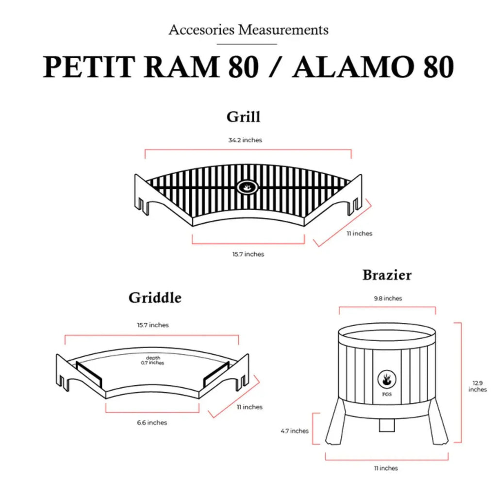 TX Petit Ram 80 Open Fire Argentine Wood and Charcoal Grill💋