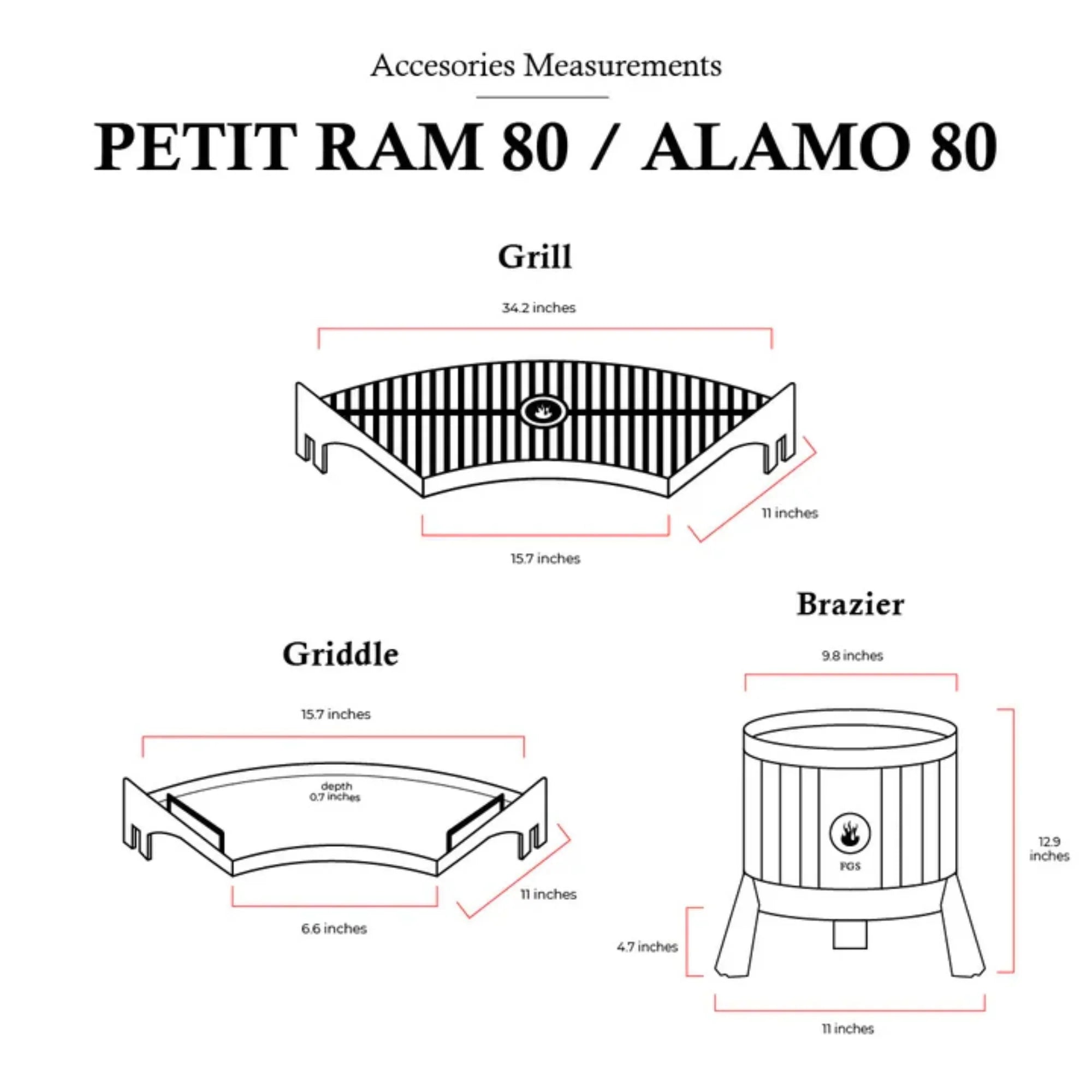 TX Petit Ram 80 Open Fire Argentine Wood and Charcoal Grill💋