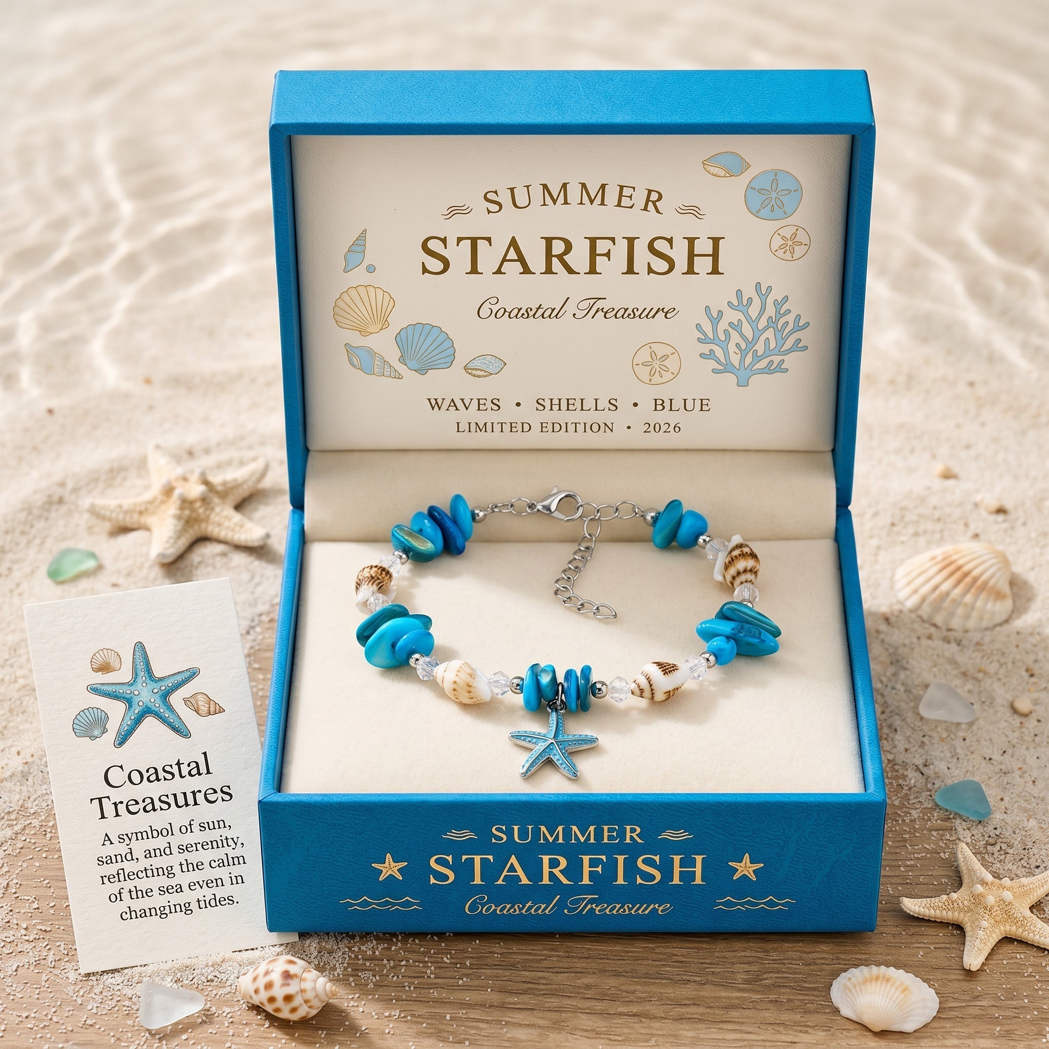 🐚 Blessings from the Deep: Shell, Pearl & Aquamarine Choker | 2026 Limited Handmade Edition – Only 8 Left🏆