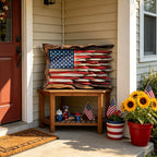 Handcrafted 3D Wooden American Flag Wall Decor⭐🏆