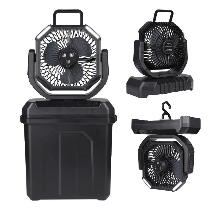 💦4 in 1 Mist Camping Fan with 6L Bucket🔥