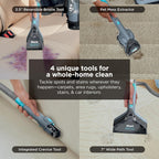 🌬️Portable Carpet, Upholstery & Area Rug Cleaner with Pet Mess Tool, Stain & Odor Remover, Perfect for Car Interiors, Includes 3 Cleaning Tools & Cleaning Solution, White🏆