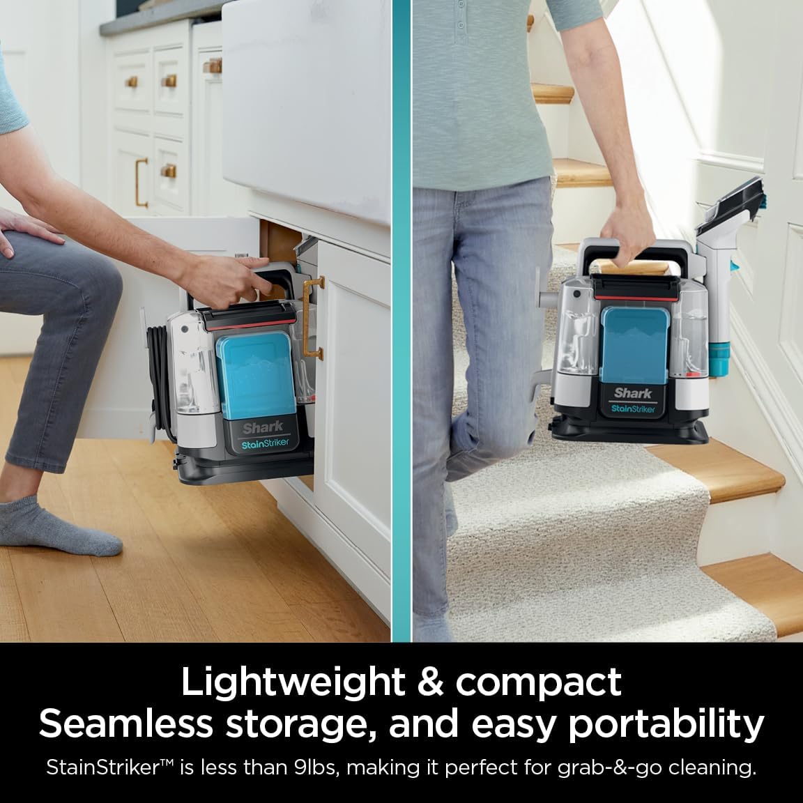 🌬️Portable Carpet, Upholstery & Area Rug Cleaner with Pet Mess Tool, Stain & Odor Remover, Perfect for Car Interiors, Includes 3 Cleaning Tools & Cleaning Solution, White🏆