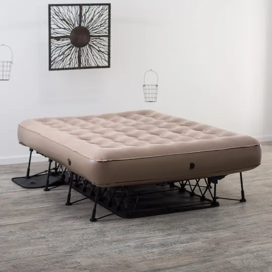 ⚡ Clearance sale🚀 Self-Inflating Air Mattress with Frame | Elevated Comfort Bed 🛏️🏆