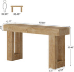 63-Inch Long Console Table, Wooden Rectangular Sofa Table Behind The Couch, Farmhouse Entryway Table for Entrance, Hallway, Living Room🏆