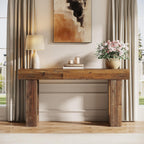 63-Inch Long Console Table, Wooden Rectangular Sofa Table Behind The Couch, Farmhouse Entryway Table for Entrance, Hallway, Living Room🏆