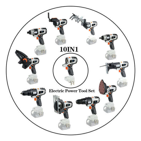 🔥10 in 1🔥  20V Cordless Multifunctional Power Tool Kit💋