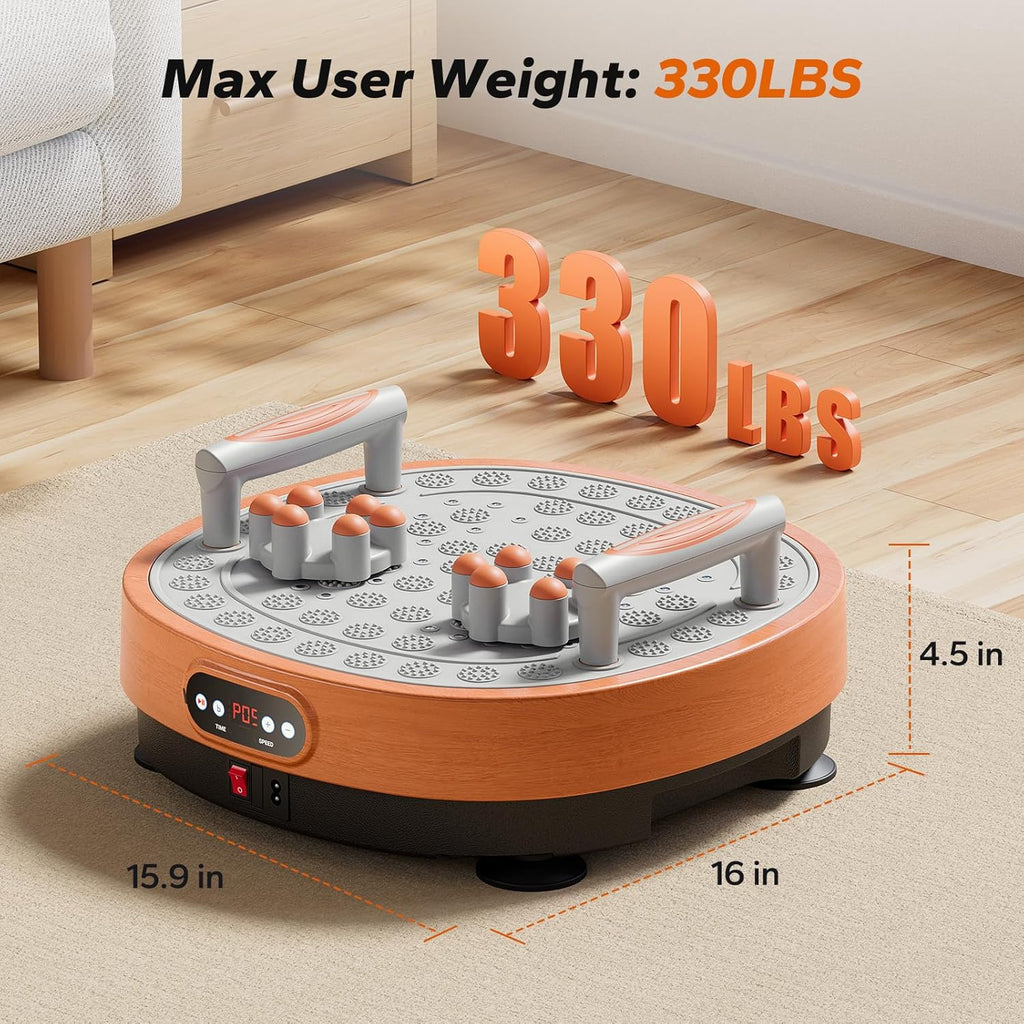 Vibration Plate Exercise Machine with Foot Massager, Office Vibrating Plate Exercise Machine for Weight Loss, 0-99 Levels Amplitude and Easy to Store, Acupressure Relieves Leg Fatigue🔥