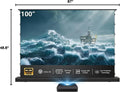 Projector Screen,Motorized Projector Screen 4K/8K Ultra HD Active (100 In/16:9)💋
