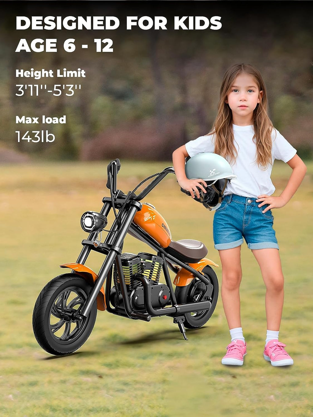 Kids Electric Motorcycle With Colorful Ambient Light💋