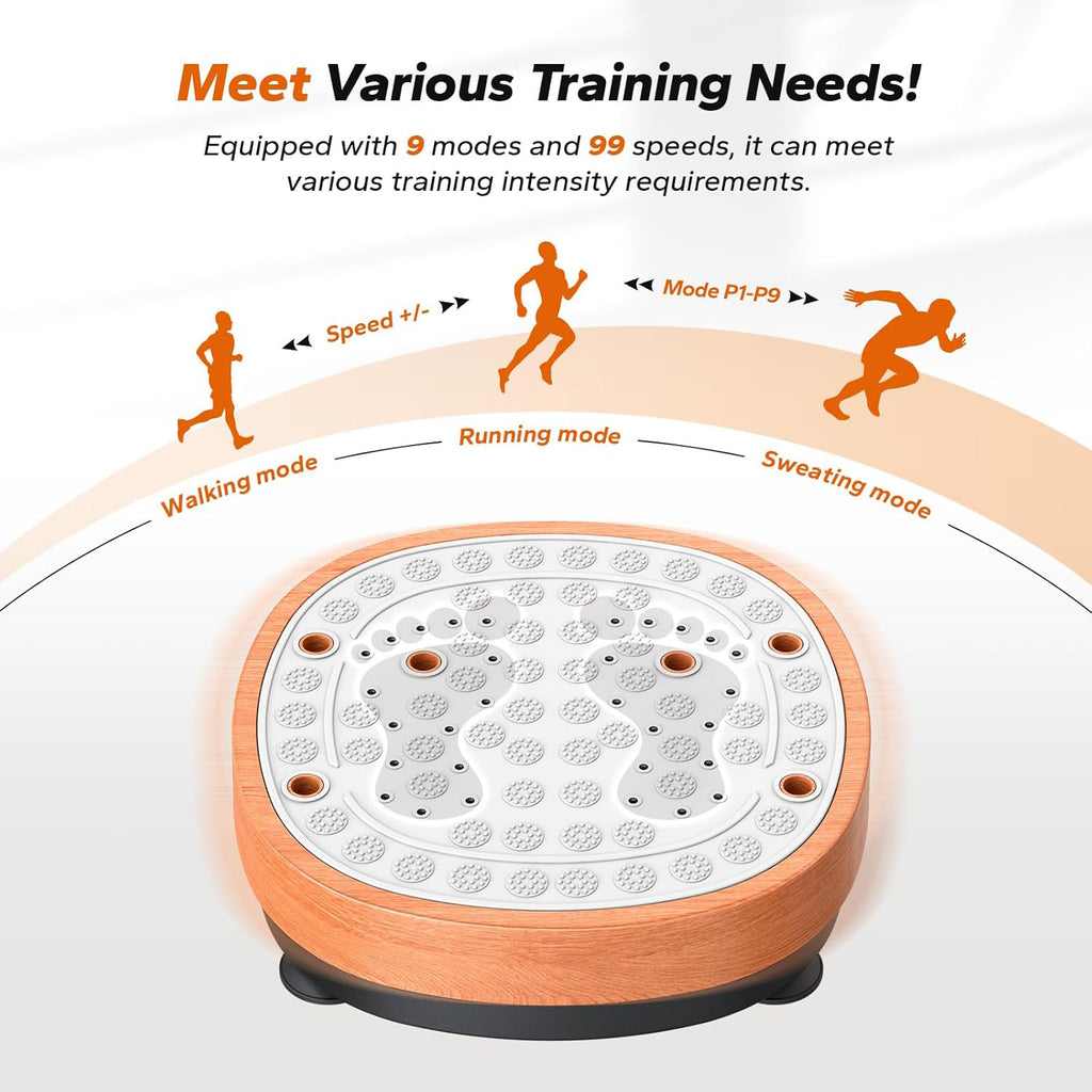 Vibration Plate Exercise Machine with Foot Massager, Office Vibrating Plate Exercise Machine for Weight Loss, 0-99 Levels Amplitude and Easy to Store, Acupressure Relieves Leg Fatigue🔥