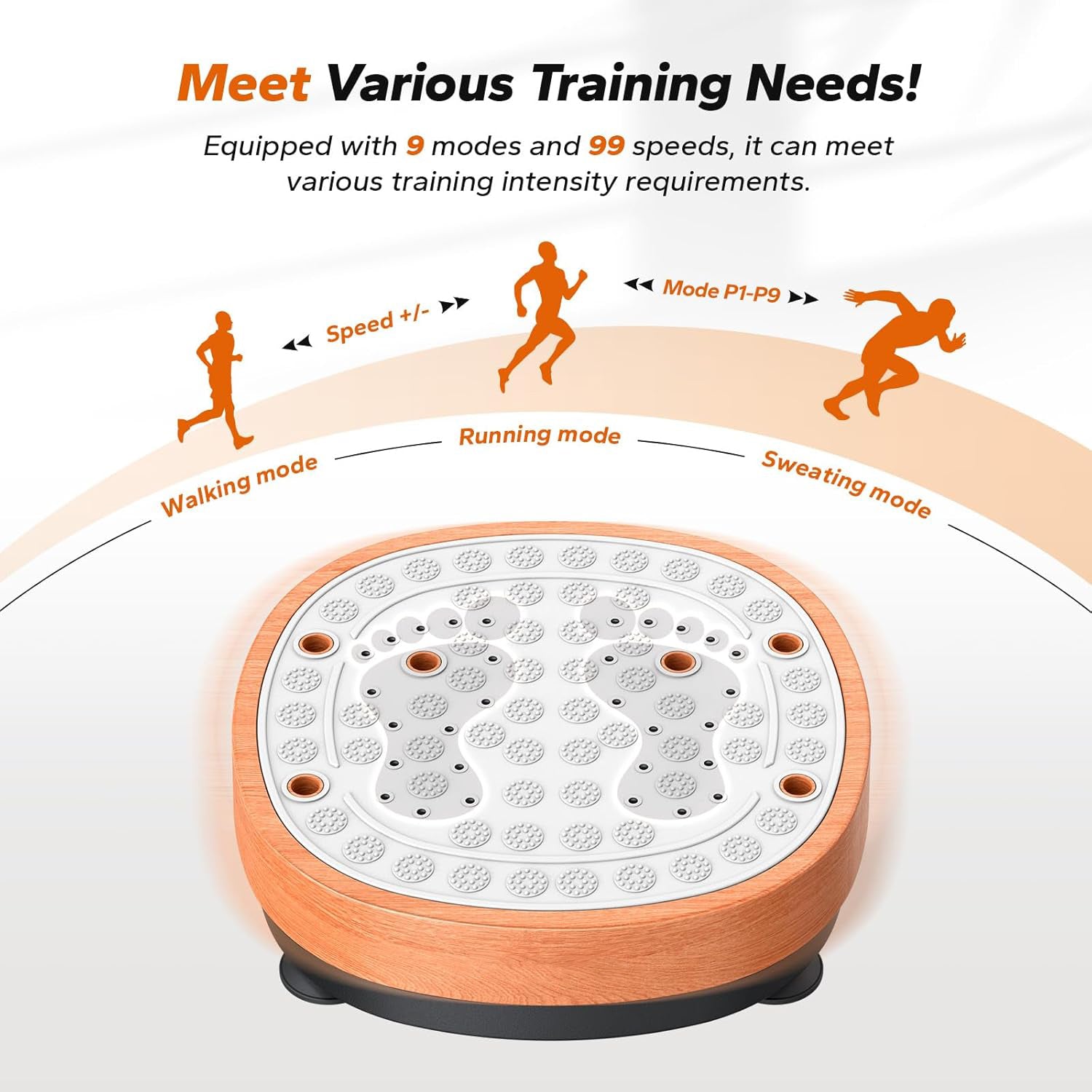 Vibration Plate Exercise Machine with Foot Massager, Office Vibrating Plate Exercise Machine for Weight Loss, 0-99 Levels Amplitude and Easy to Store, Acupressure Relieves Leg Fatigue🔥