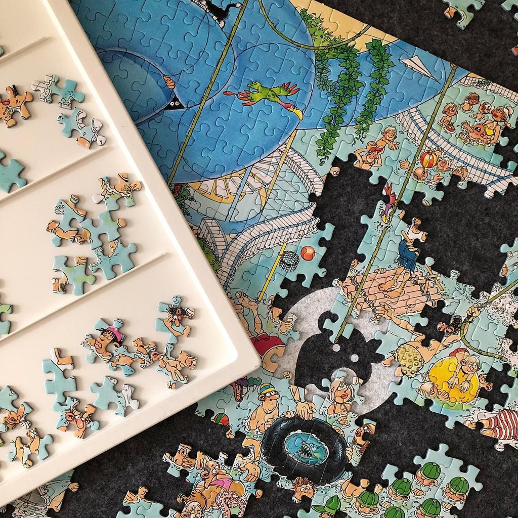 🧩Rotating Puzzle Board with Drawers and Cover,Tilt&Lazy Susan🏆