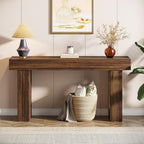 63-Inch Long Console Table, Wooden Rectangular Sofa Table Behind The Couch, Farmhouse Entryway Table for Entrance, Hallway, Living Room🏆