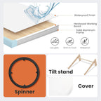 🧩Rotating Puzzle Board with Drawers and Cover,Tilt&Lazy Susan🏆
