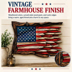 Handcrafted 3D Wooden American Flag Wall Decor⭐🏆