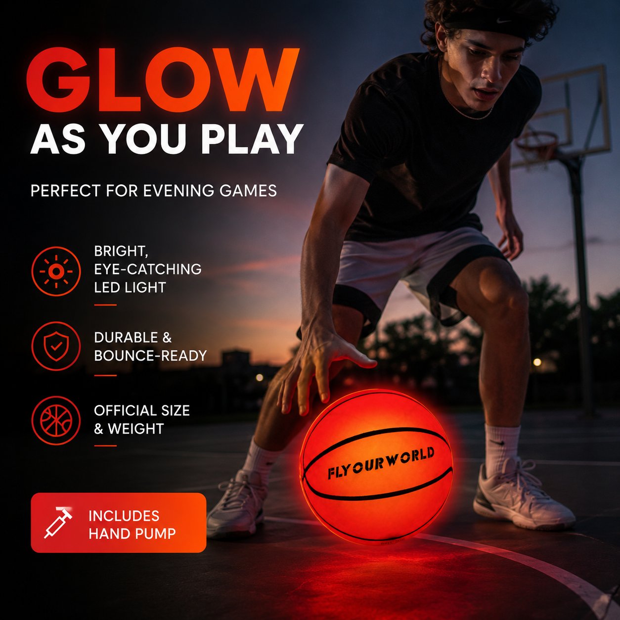 🏀 LED Light-Up Basketball — Keep the Game Going After Dark! ✨🏆