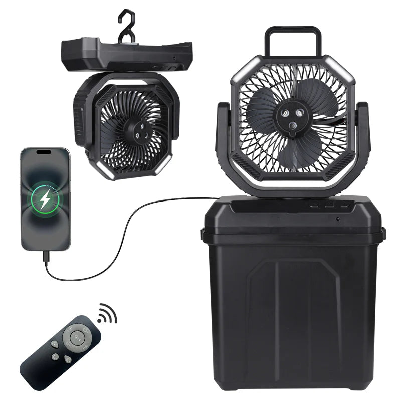 💦4 in 1 Mist Camping Fan with 6L Bucket🔥