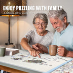 🧩Rotating Puzzle Board with Drawers and Cover,Tilt&Lazy Susan🏆
