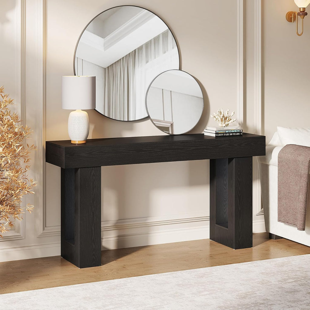 63-Inch Long Console Table, Wooden Rectangular Sofa Table Behind The Couch, Farmhouse Entryway Table for Entrance, Hallway, Living Room🏆