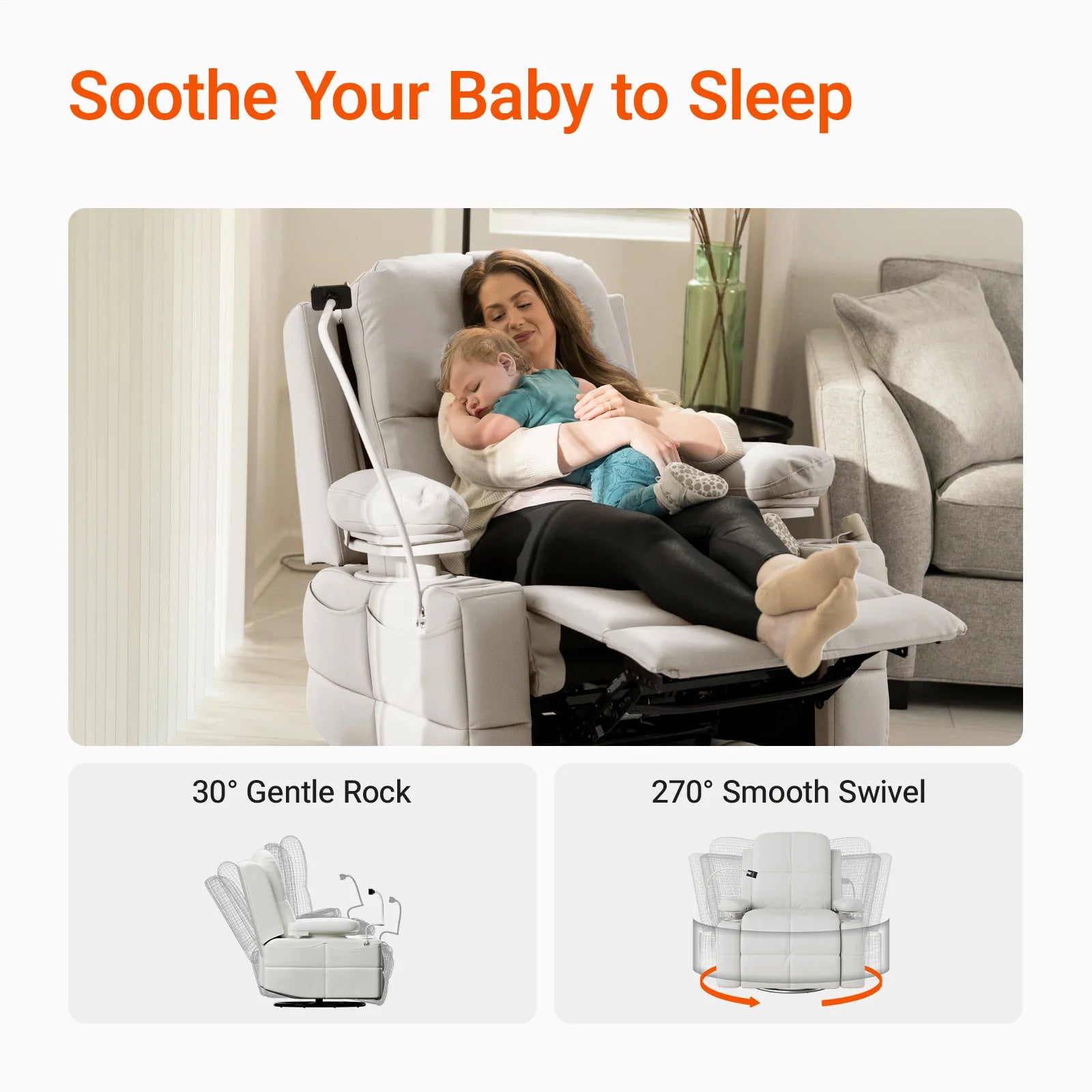Nursery Chair，Baby nursing recliner🔥