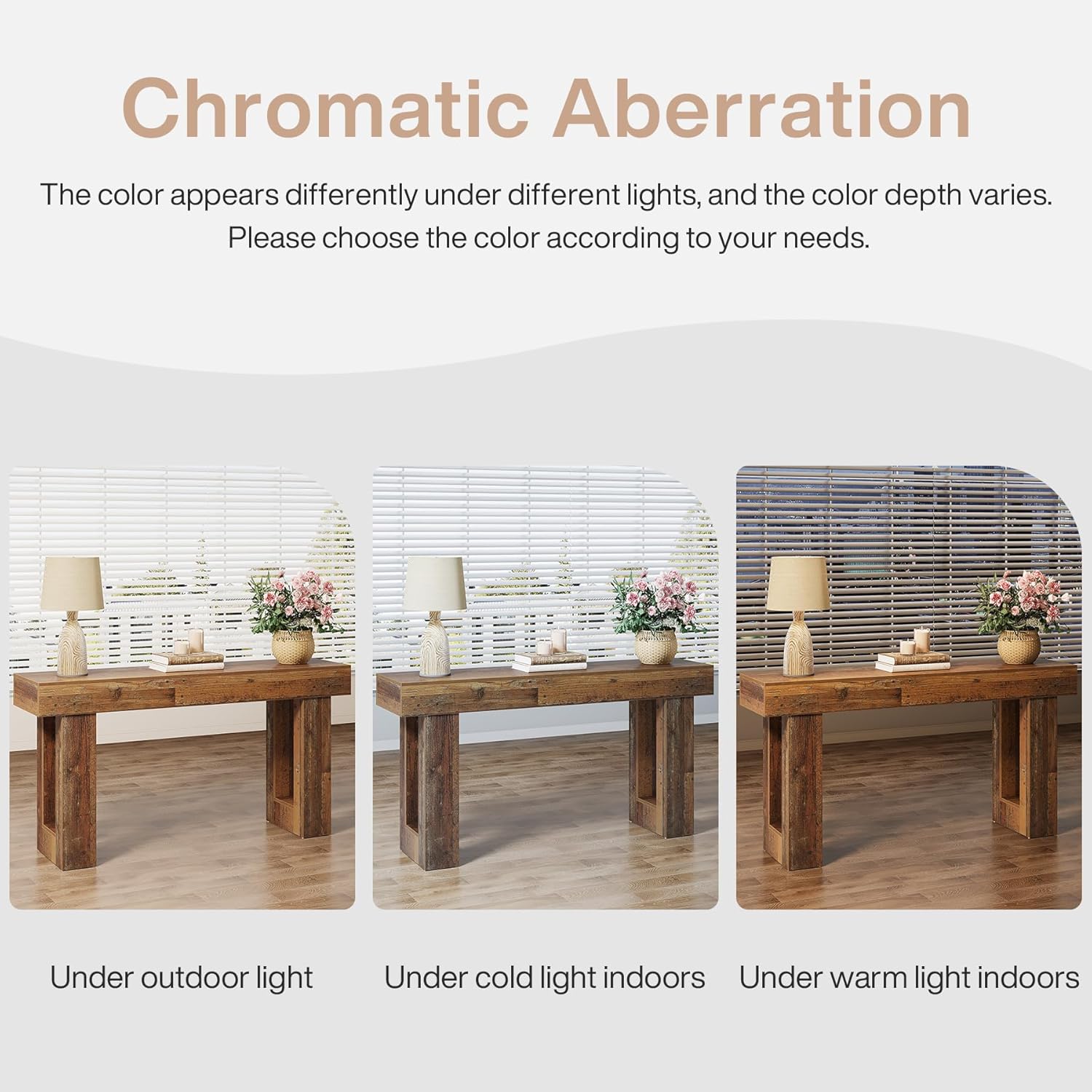 63-Inch Long Console Table, Wooden Rectangular Sofa Table Behind The Couch, Farmhouse Entryway Table for Entrance, Hallway, Living Room🏆