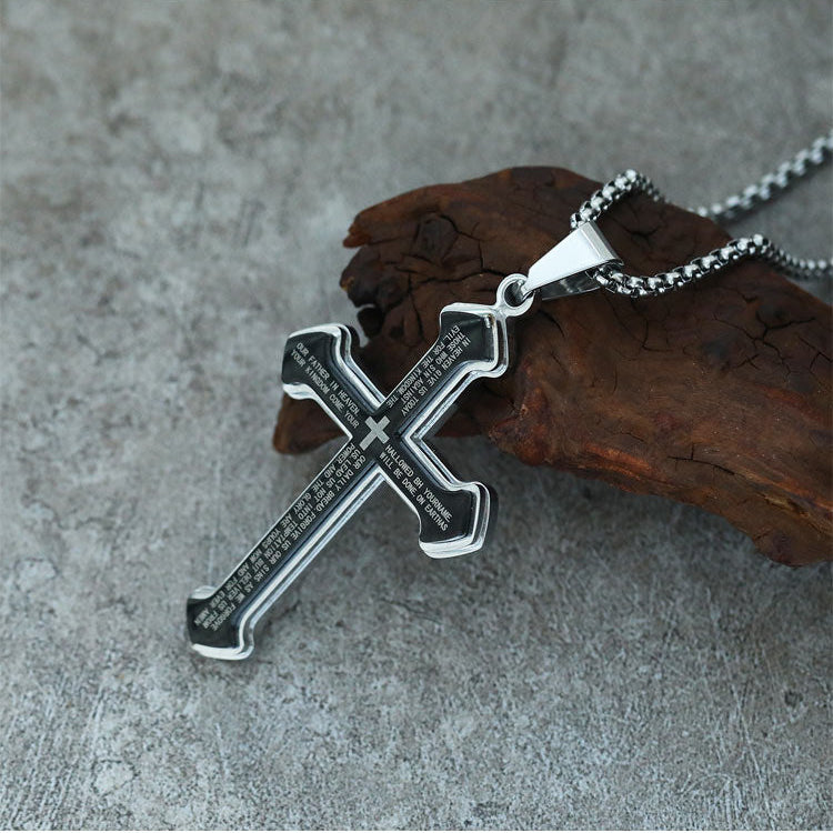 📢📢LAST DAY SALE 50% OFF✝️ "The Lord's Prayer" Cross Necklace -- Unisex🏆