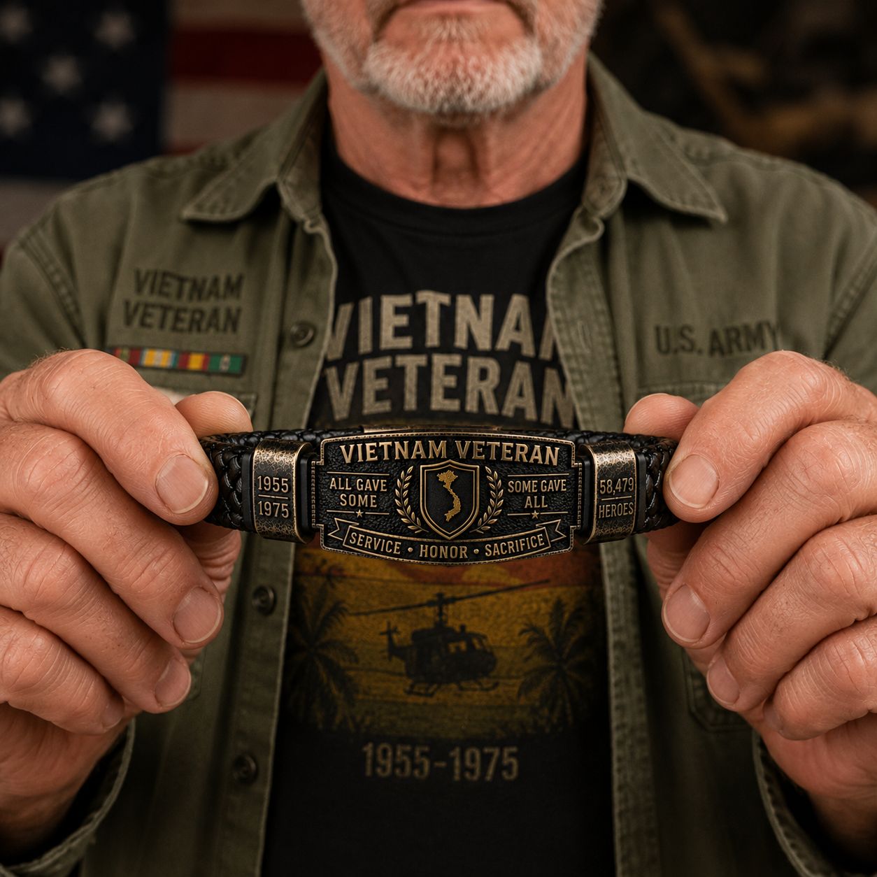 🇺🇸 Last Day Promo: 49% OFF 🎖️ -Vietnam Veteran Honor Bracelet🏆