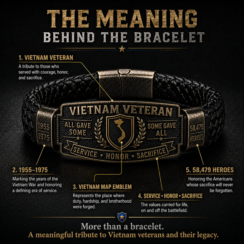 🇺🇸 Last Day Promo: 49% OFF 🎖️ -Vietnam Veteran Honor Bracelet🏆