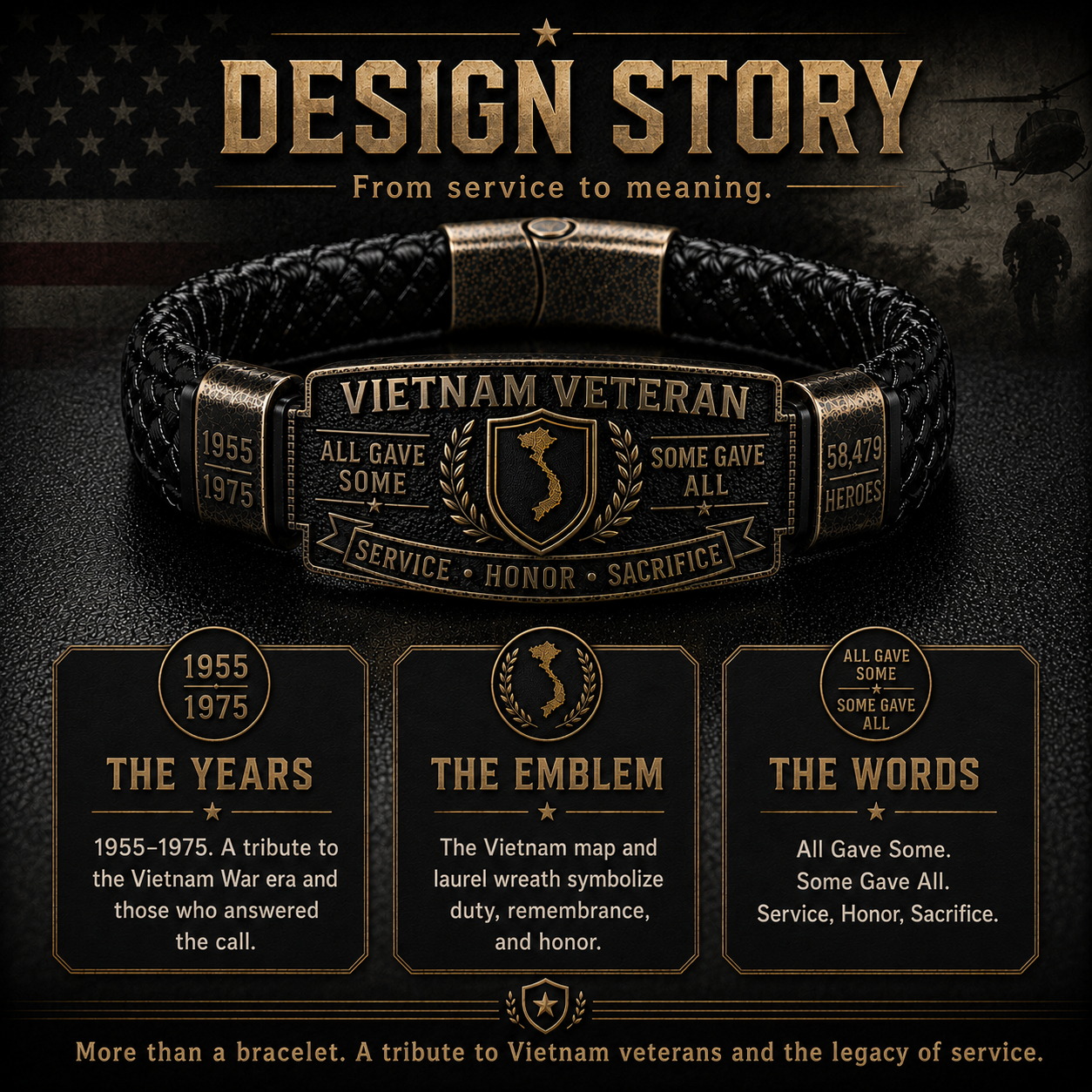 🇺🇸 Last Day Promo: 49% OFF 🎖️ -Vietnam Veteran Honor Bracelet🏆