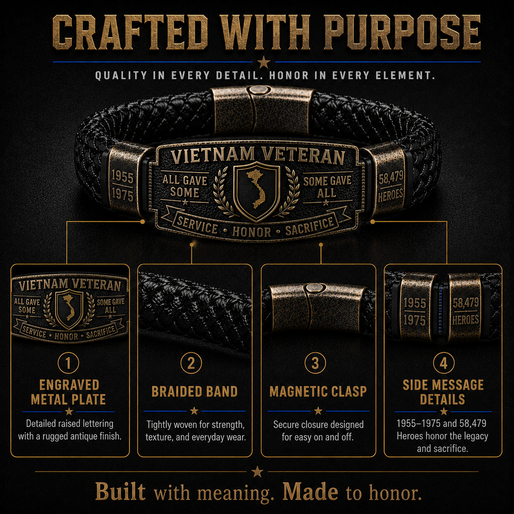 🇺🇸 Last Day Promo: 49% OFF 🎖️ -Vietnam Veteran Honor Bracelet🏆