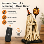 Summerween Sale 50% OFF - Lighted Vintage Ghost Figurine with Glowing Pumpkin Staff🏆